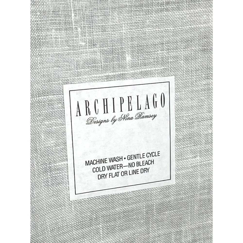 NIP Archipelago 4 Linen Hand Towels Set Ivory Sage Nina Ramsey Classic Gift